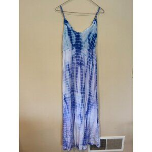 Tie Dye Empire Waist Maxi Dress Size Small